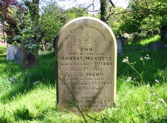 The grave of Ann and Robert Muskett