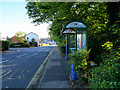 Bus Stop on Liverpool Road, outside Longton Library
