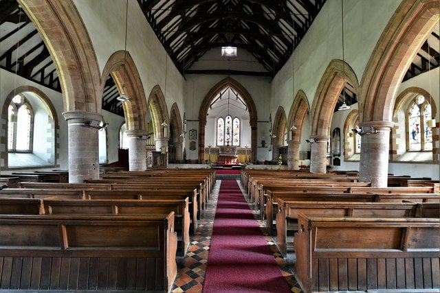 Chirbury, St. Michael's Church: The nave... © Michael Garlick ...