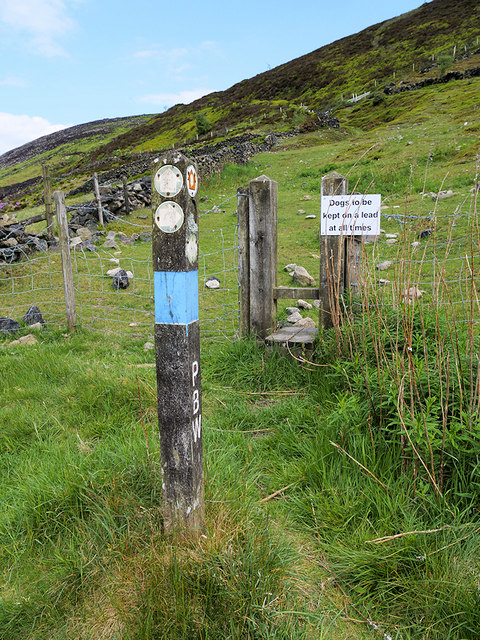 Signpost, Stile and Footpath onto Slatepit Moor
