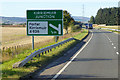 Southbound A90 approaching Kirriemuir Junction