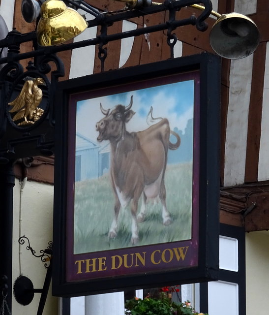 Sign for the Dun Cow, Shrewsbury © JThomas :: Geograph Britain and Ireland