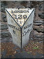 Old milepost on the Bennetts Bank (B5061), Wellington