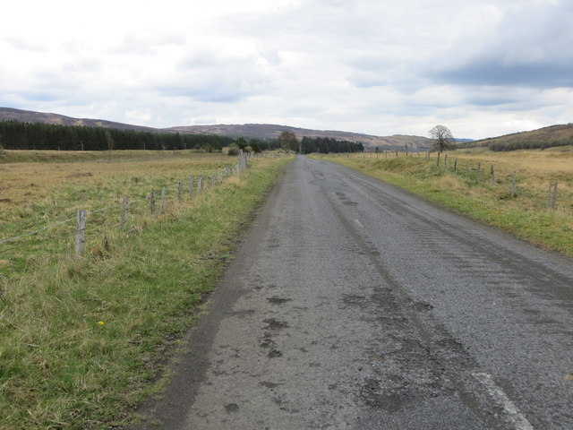 A stretch of the former A9 road - now used as a local road and cycle route