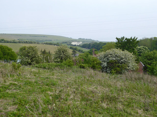 View over Southerham Farm towards Southerham Grey Pit