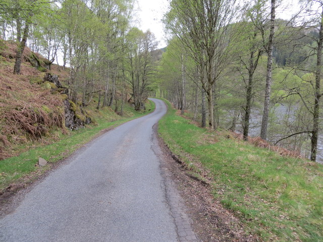 Road beside the southern shore of Loch Tummel