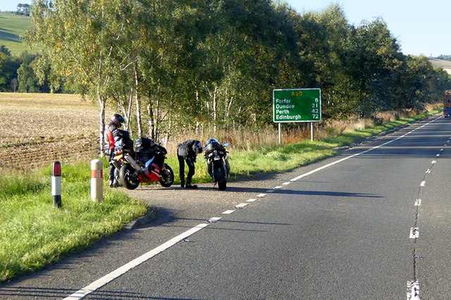 Bikers on the A90