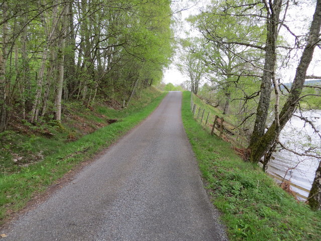 Road beside the south shore of Loch Tummel at Lick