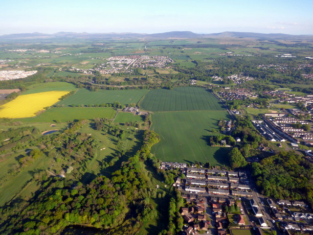 Pumpherston from the air