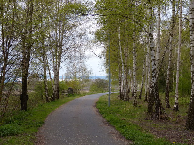 Path near the Deeside Industrial Park