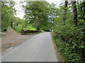 Minor road at the entrance to Strathgarry Farm