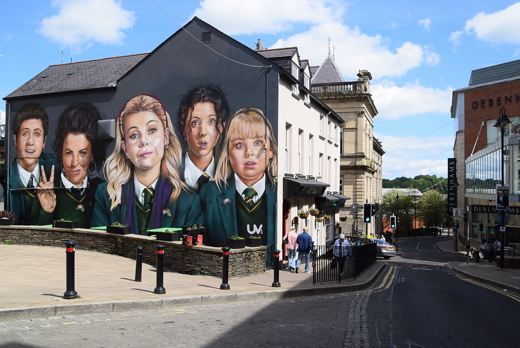 Derry Girls mural, Derry / Londonderry © Kenneth Allen :: Geograph ...