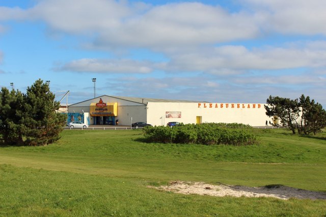 Grass beside Pleasureland, Arbroath