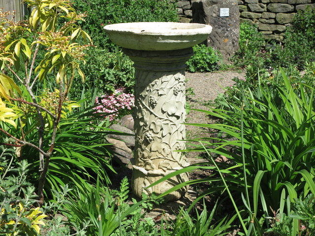 Bird Bath within garden, Humbleton Burn Picnic Area, Wooler