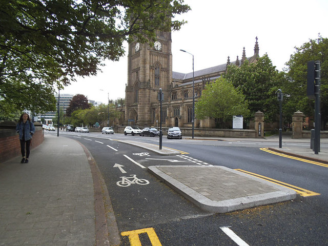 Cycle track on Kirkgate