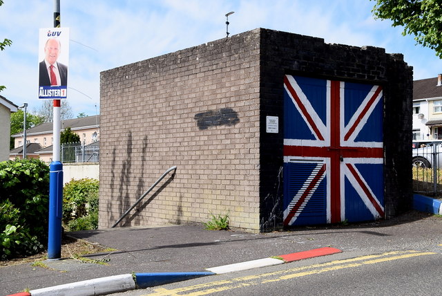 Union flag painted on wall, Derry / Londonderry