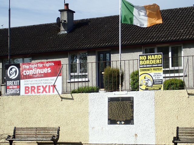 Anti-Brexit Posters at the Hunger Strikers' Memorial at Mullaghbawn