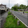 SN7810 : Concrete posts alongside the A4067, Ystradgynlais  by Jaggery