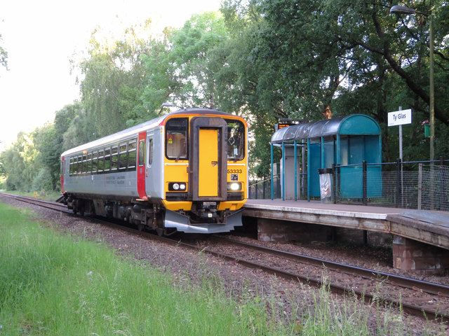Class 153 at Ty Glas station