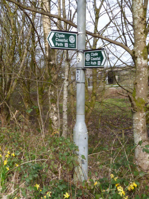 Clyde Coastal Path signs