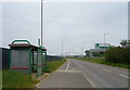 Bus stop and shelter on Welsh Road (B5441)