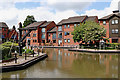 Modern canalside apartments in Fazeley, Staffordshire