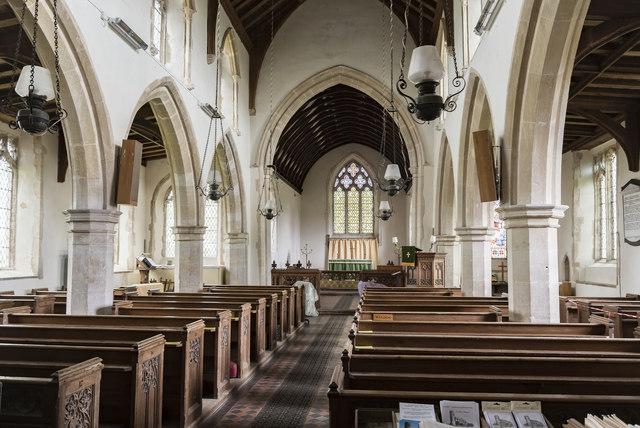 Interior, St Mary's church, Roughton
