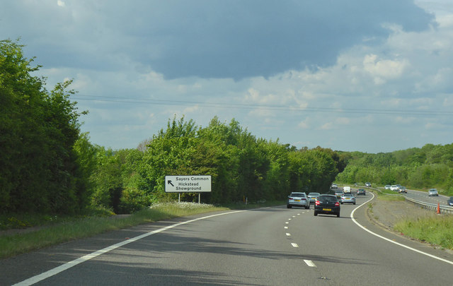 A23 northbound © Robin Webster :: Geograph Britain and Ireland