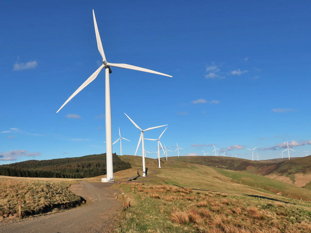 Wind Turbines near Crawford © wrobison :: Geograph Britain and Ireland