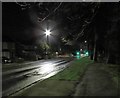 Burton Road towards Melton Mowbray at night