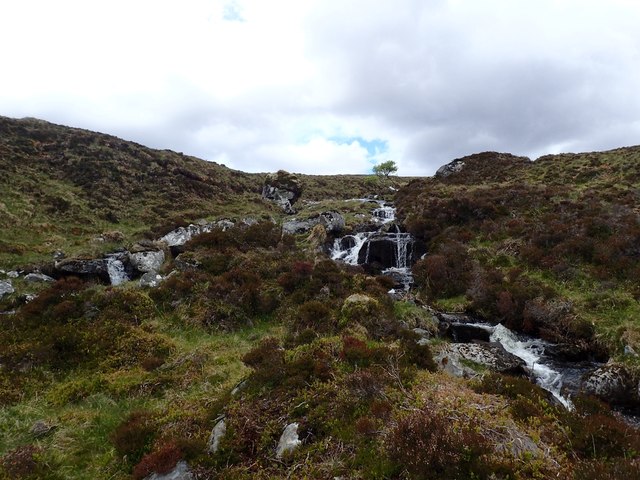 Waterfalls on Burn from An Gorm-loch