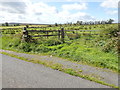 Field lane gate on the east side of Tate Road