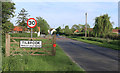 TL0769 : Tilbrook Village Sign by Des Blenkinsopp