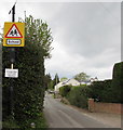 Warning sign - school, Llangrove Road,  Llangrove, Herefordshire