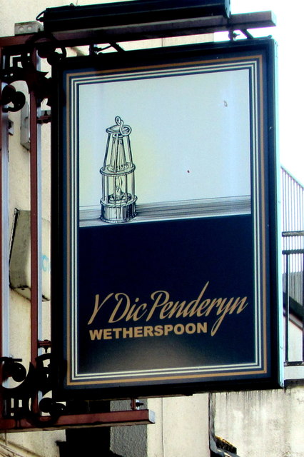 Y Dic Penderyn name sign, Merthyr Tydfil