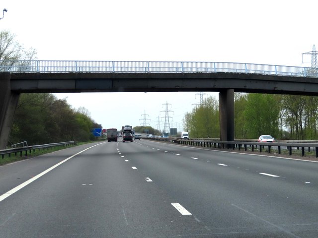 The M56 runs under Rake Lane © Steve Daniels :: Geograph Britain and ...