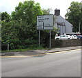 Directions sign alongside Twyn Road, Ystrad Mynach