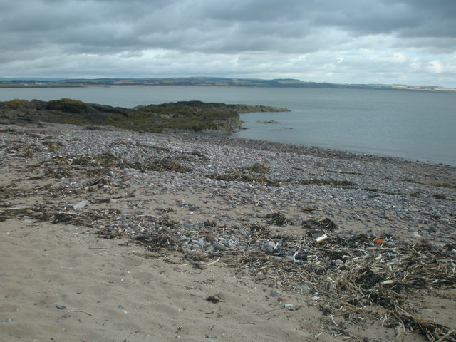 Scurdie Rock viewed from Johnny Main's Harbour
