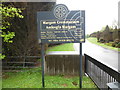 SS7985 : Margam Crematorium Sign Board (2) by David Hillas