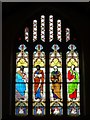 SP2534 : East window, Great Wolford church by Philip Halling