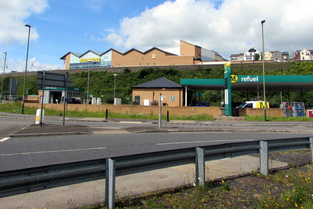 Morrisons on two levels, Bargoed