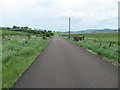 Minor road heading towards the A83 crossing a bridge over Glade Burn