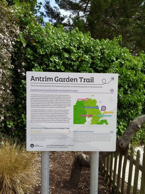 Information sign at Carnfunnock Country Park