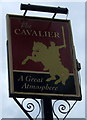 Sign for the Cavalier public house, Kidderminster