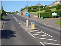 The A25 (Newtown Road) in the village of Belleek