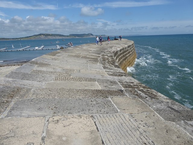 Towards the end of The Cobb, Lyme Regis
