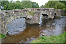 SK2168 : Stone bridge over the River Wye by David Martin