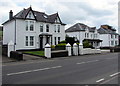 SN5748 : White houses, North Road, Lampeter by Jaggery