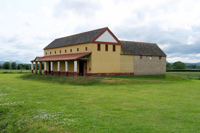 Reconstruction of a Roman Town House at... © David Dixon ...