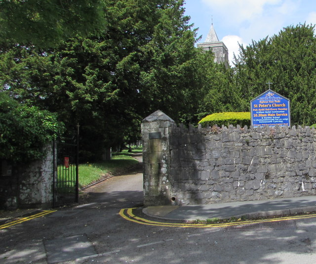 Entrance to St Peter's churchyard, Lampeter